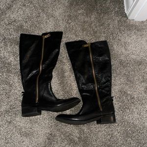 Aldo Black Faux Leather boots